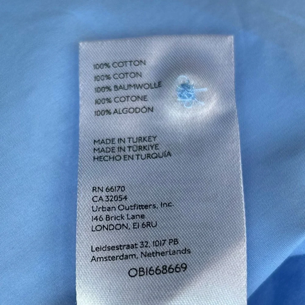 Anthropologie Maeve The Soren Long Sleeve Midi Shirt Dress Cotton Blue M - Picture 14 of 16